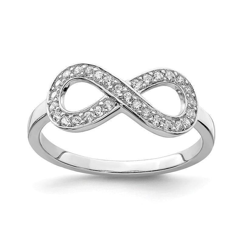 Sterling Silver with CZ Infinity Ring - Seattle Gold Grillz