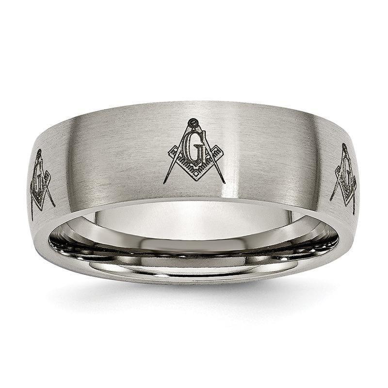 Titanium 8mm Laser Design Brushed Band - Seattle Gold Grillz