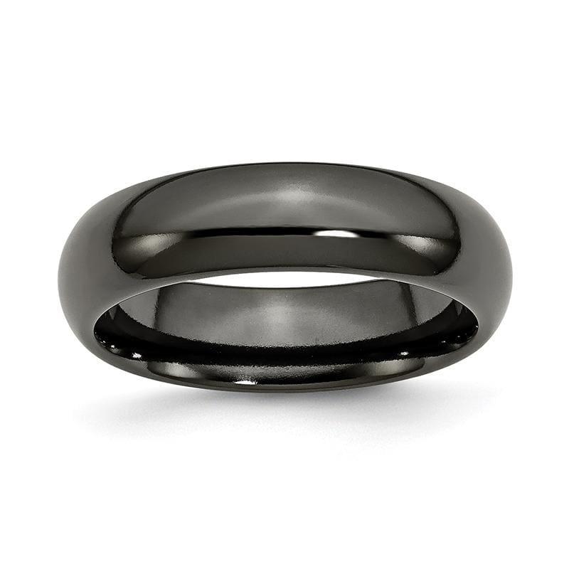 Titanium Black Ti 6mm Polished Band - Seattle Gold Grillz