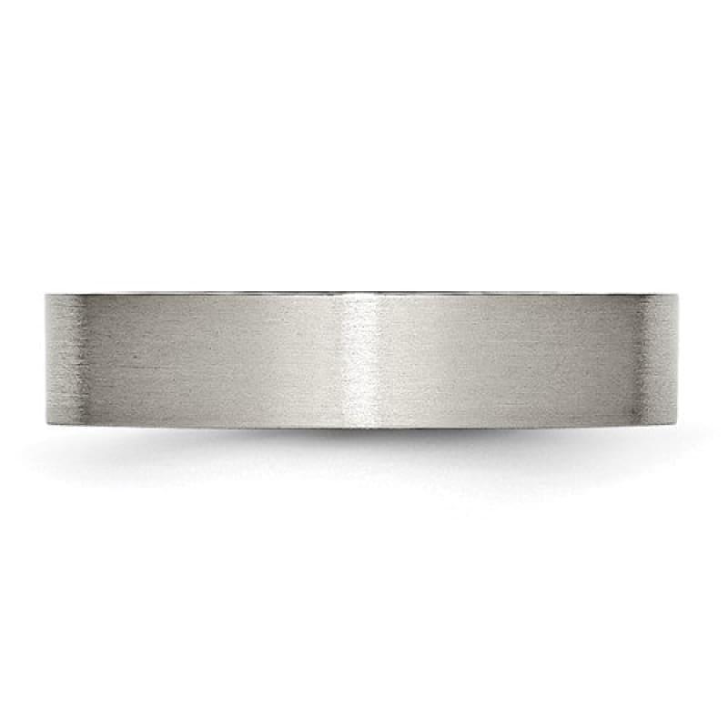 Titanium Flat 5mm Brushed Band - Seattle Gold Grillz