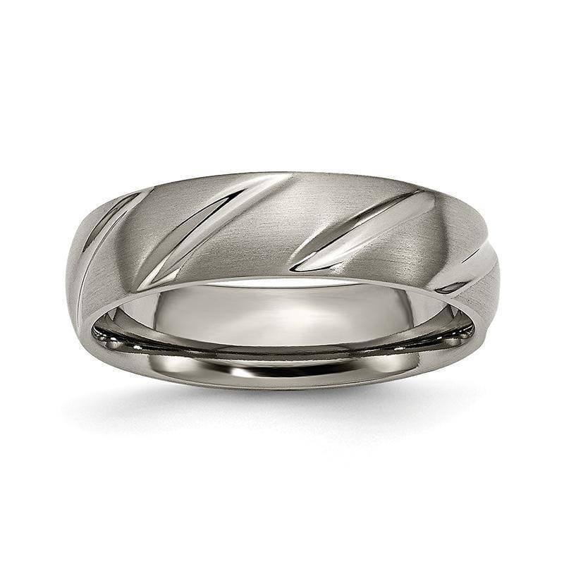 Titanium Swirl Design 6mm Satin Band - Seattle Gold Grillz