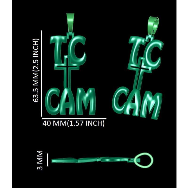 White Gold TC Cam Pendant - Seattle Gold Grillz