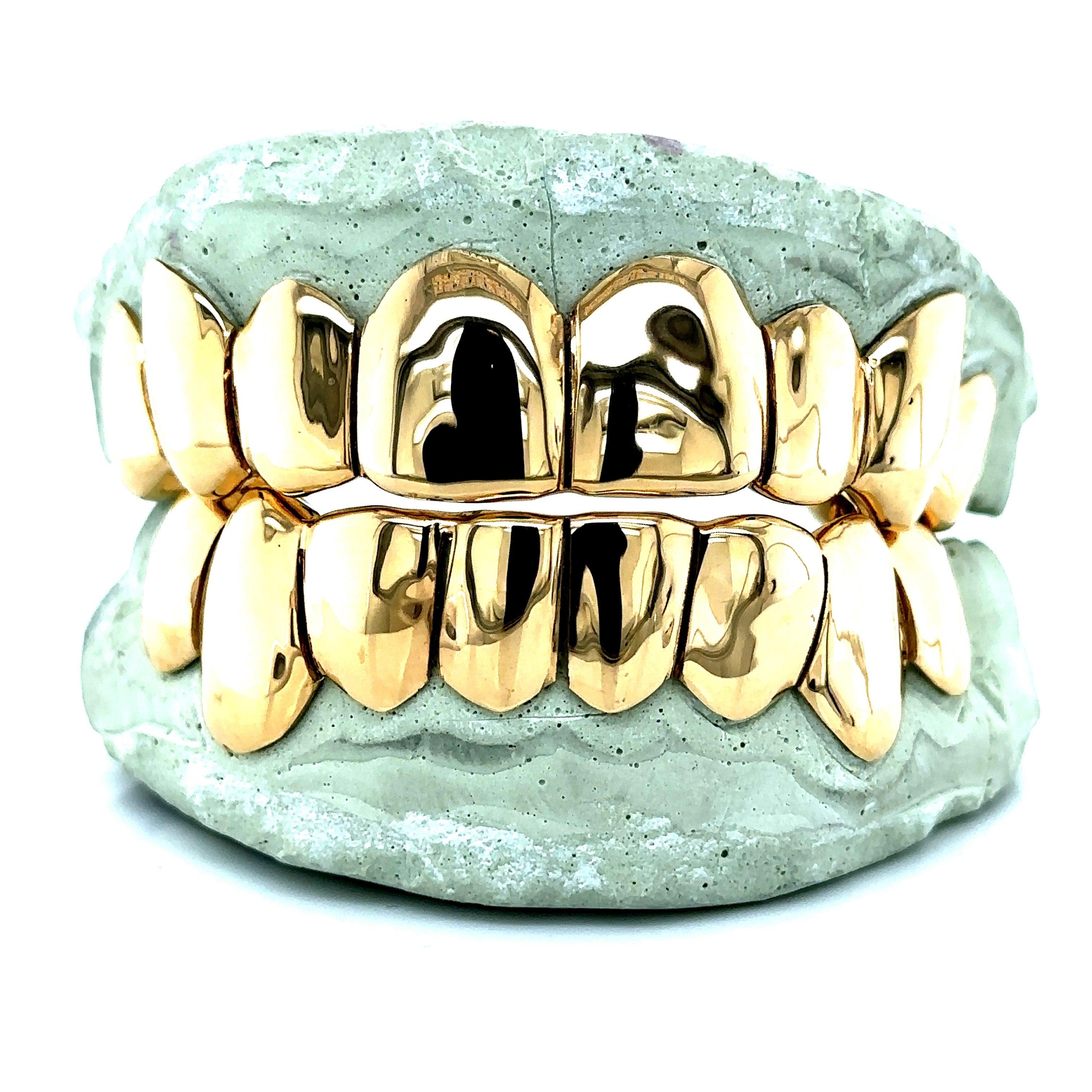 16pc Gold Perm Cut Grillz