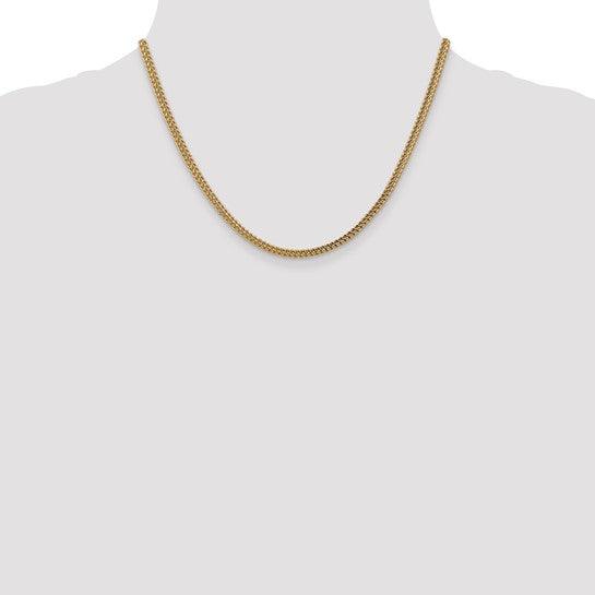14k 3mm Hollow Franco Chain