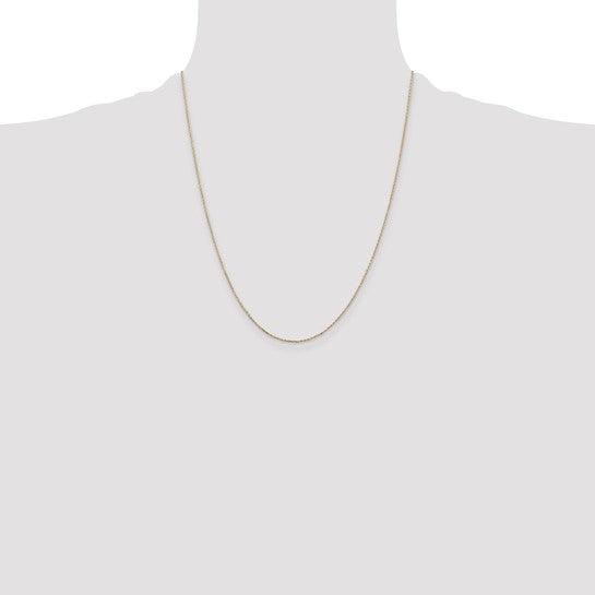 14k 0.80mm Diamond Cut Cable Chain